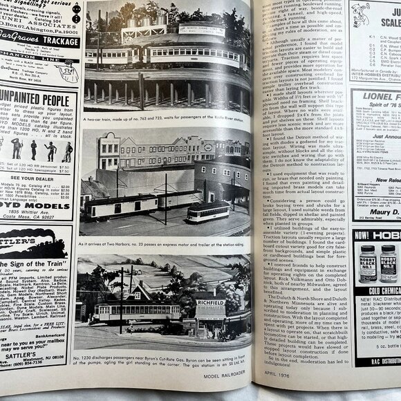 Model Railroader Magazine Back Issue u April 1976 Vol 43 No 4 Scenic Railways - Picture 6 of 6